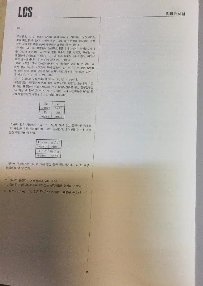 2025 LCS BB/LCS CC 시대인재 최수준t 생명과학파이널 주간지